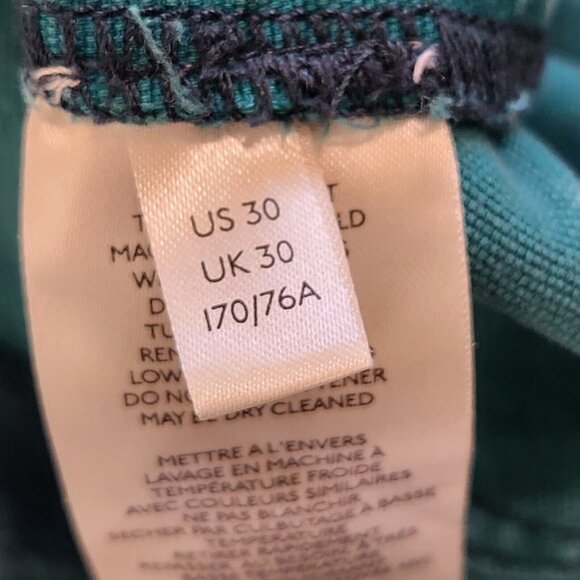 Anthropologie Austen High Rise Cargo Crop Pant Womens 30 Green Camo Canvas - Picture 8 of 12